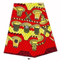 100% Cotton Wax Fabric Kente Design African Digital Print Fabric