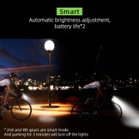 4000mAh Waterproof Bicycle Light With Horn USB Rechargeable 800 Lumens LED Light For Bike Cycling Fr