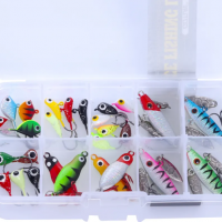 27pcs Winter Fishing Lure Set Ice Fishing Lure Kit