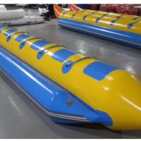 Classic Design 8 Person Portable 0.9mm PVC Tarpaulin Water Sports Inflatable Banana Boat