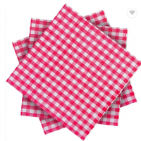 Wholesale 2 Ply 20 Sheets Red and White Plaid Papers Napkins Dispenser Napkin for Weeding Party Even