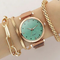 Women Magnet Watches Fashionable Ladies Quartz Wristwatches Casual Montre Femme Women's Magnet 