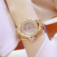 sister Women Watches 2022 Luxury Brand Diamond Quartz Ladies Rose Gold Watch Stainless Steel Clock D