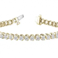 Unique Look and Style Round Shape Diamond Tennis Bracelet Jewelry For Women Fashion Uses Wholesale P