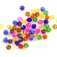 High Quality Colorful 2mm~8mm Crystal Bicone Glass Beads For Diy Jewelry Chain