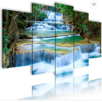 Waterfall Painting Scenery Canvas Panel Custom Decorative Home Decoration Landscape Living Room Pict