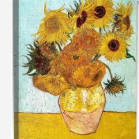 Hand Painted Reproduction Sunflowers Abstract Wall Art Living Room Painting Hotel Canvas Oil Made Fa