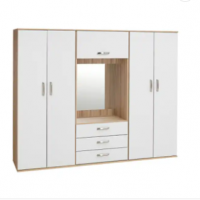 Modern Design Bedroom Furniture Melamine Wooden Wardrobe Large Storage
